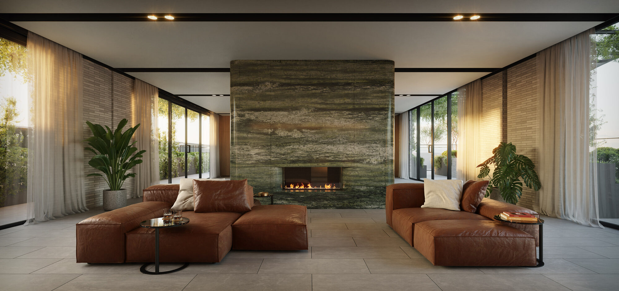 Rooftop private dining lounge, artist impression